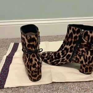 Tory Burch Leopard Ankle Booties